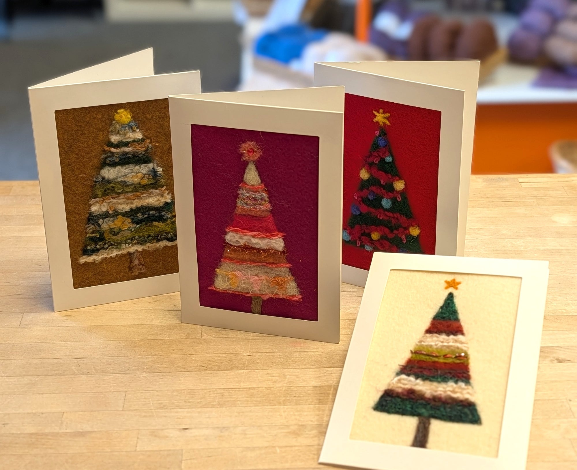 2-D Needle Felted Tree Paintings Class