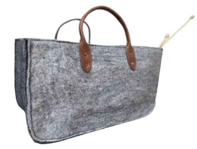 Two-Tone Grab & Go Felt Tote