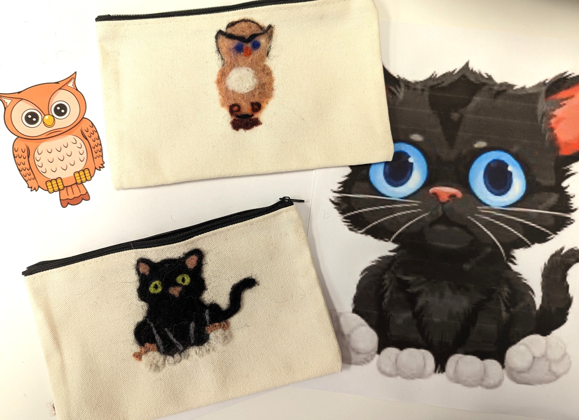 Needle Felted Notions Pouch