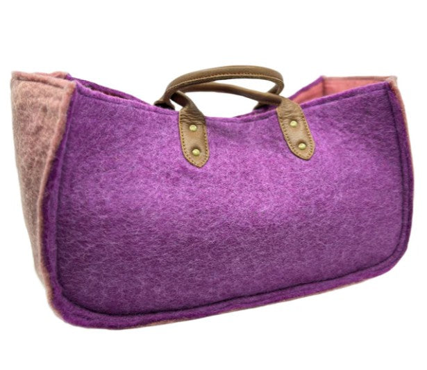 Two-Tone Grab & Go Felt Tote