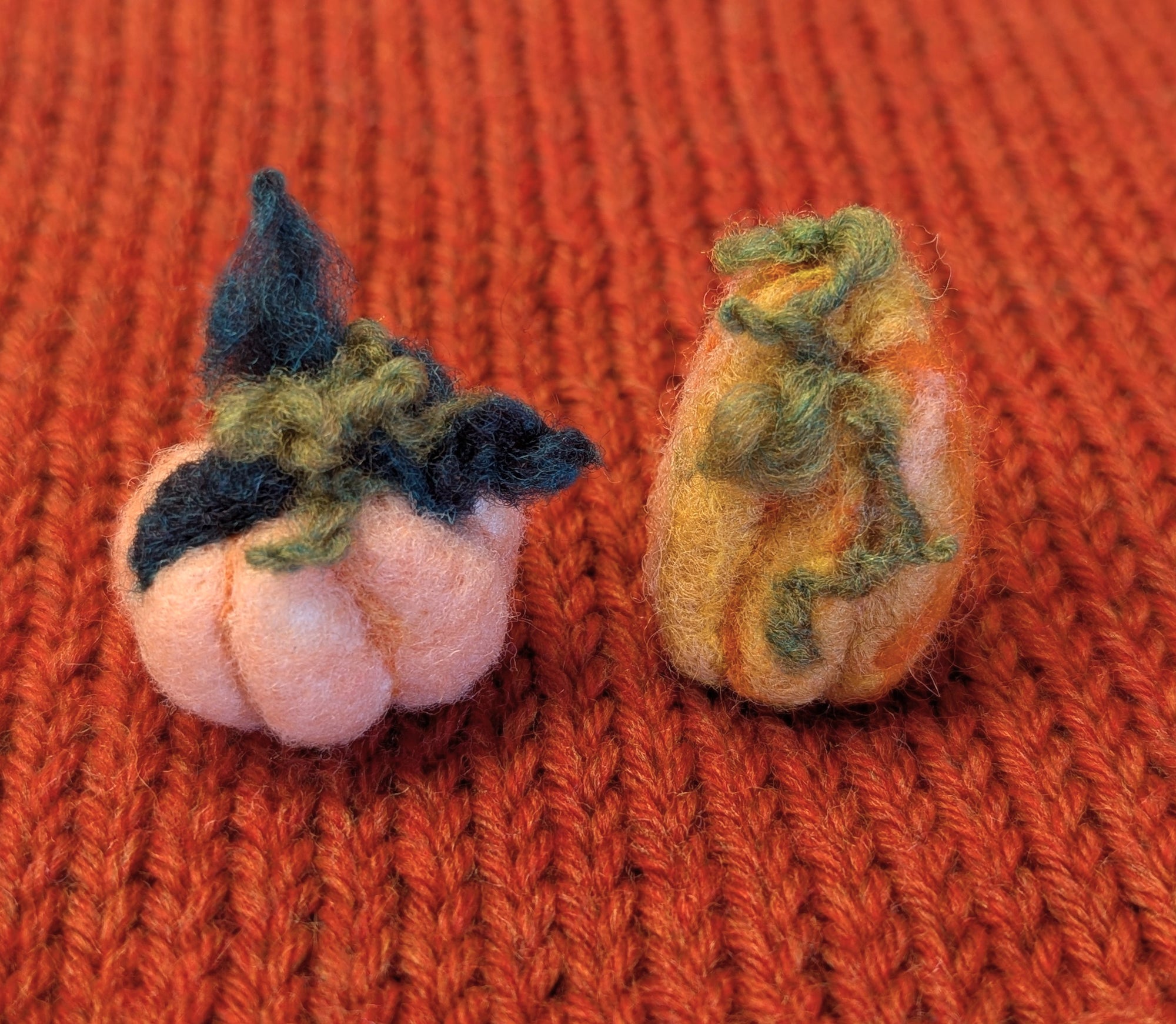 Needle Felted Peculiar Pumpkins